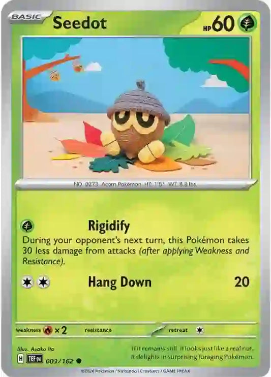 003/162 Seedot Temporal Forces Pokémon Card