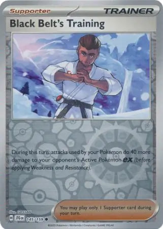 145/159 Black Belt's Training Reverse Holo Journey Together Pokémon Card