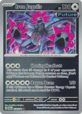 158/182 Iron Jugulis Reverse Holo Paradox Rift Pokémon Card