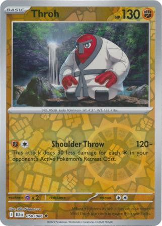 050/086 Throh Reverse Holo Black Bolt Pokémon Card