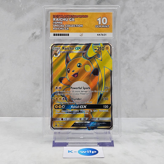 Raichu GX SM90 English Black Star Promo Pokémon Card ACE Graded 10