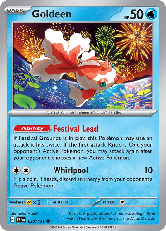 020/131 Goldeen Prismatic Evolutions Pokémon Card