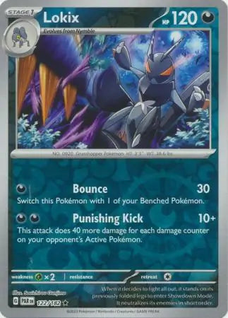 122/182 Lokix Reverse Holo Paradox Rift Pokémon Card