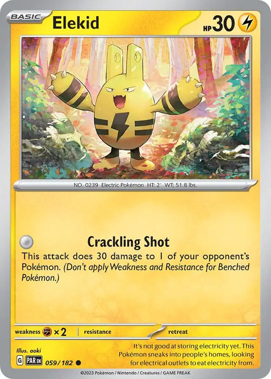 059/182 Elekid Paradox Rift Pokémon Card