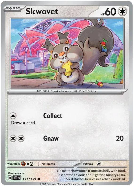 131/159 Skwovet Journey Together Pokémon Card