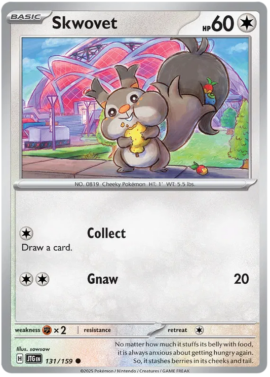 131/159 Skwovet Journey Together Pokémon Card