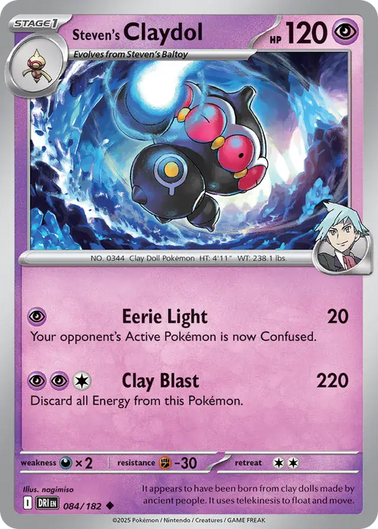 084/182 Steven's Claydol Destined Rivals Pokémon Card