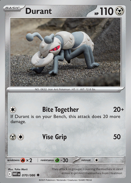 070/086 Durant White Flare Pokémon Card
