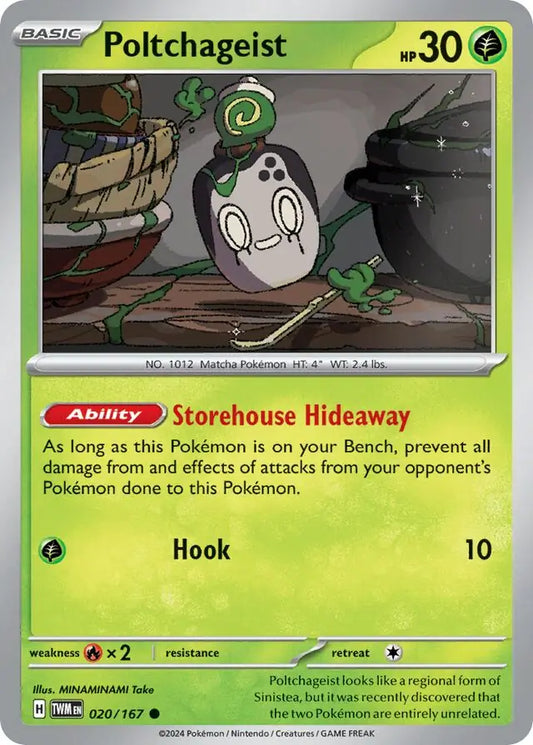 020/167 Poltchageist Twilight Masquerade Pokémon Card