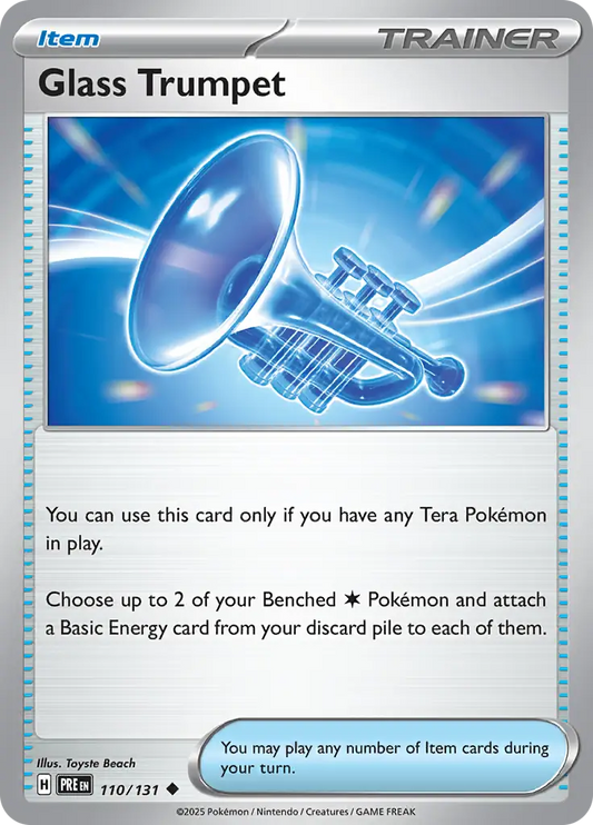 110/131 Glass Trumpet Prismatic Evolutions Pokémon Card
