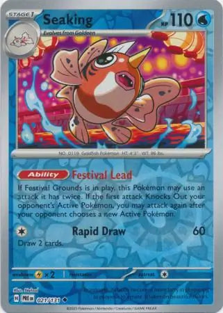 021/131 Seaking Reverse Holo Prismatic Evolutions Pokémon Card