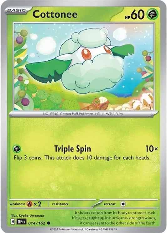 014/162 Cottonee Scarlet & Violet Temporal Forces Pokémon Card