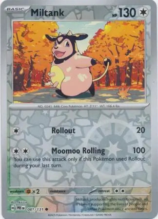 081/131 Miltank Reverse Holo Prismatic Evolutions Pokémon Card