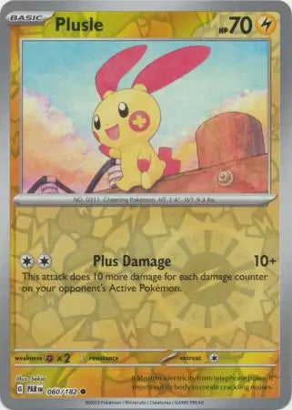 060/182 Plusle Reverse Holo Paradox Rift Pokémon Card
