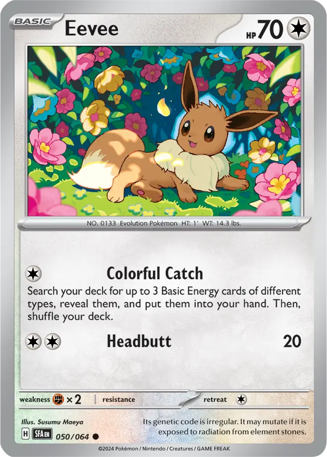 050/064 Eevee Shrouded Fable Pokémon Card