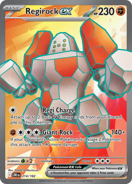 214/182 Regirock ex Destined Rivals Pokémon Card