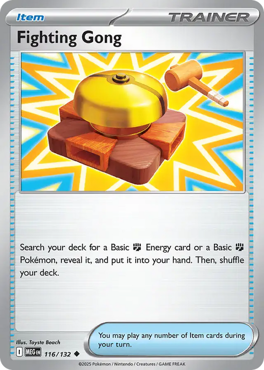 116/132 Fighting Gong Mega Evolution Pokémon Card