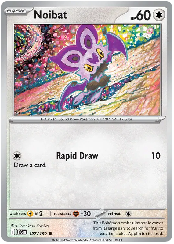 127/159 Noibat Journey Together Pokémon Card