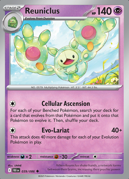 039/086 Reuniclus Black Bolt Pokémon Card