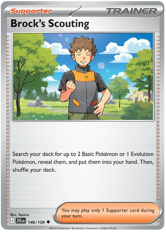 146/159 Brock's Scouting Journey Together Pokémon Card