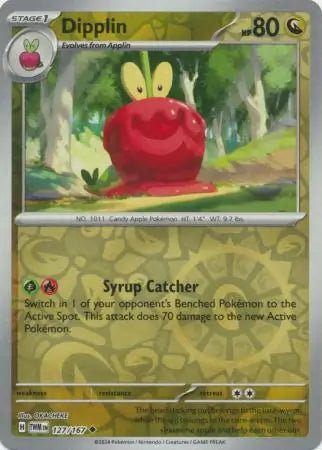 127/167 Dipplin Reverse Holo Twilight Masquerade Pokémon Card