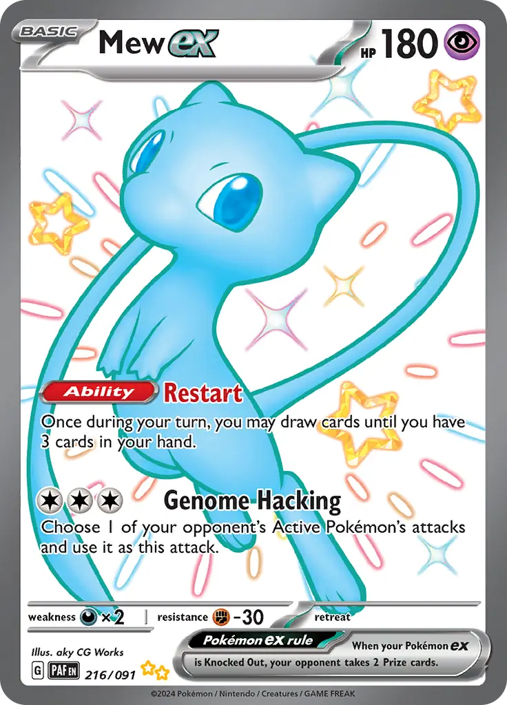 216/091 Mew ex Paldean Fates Pokémon Card