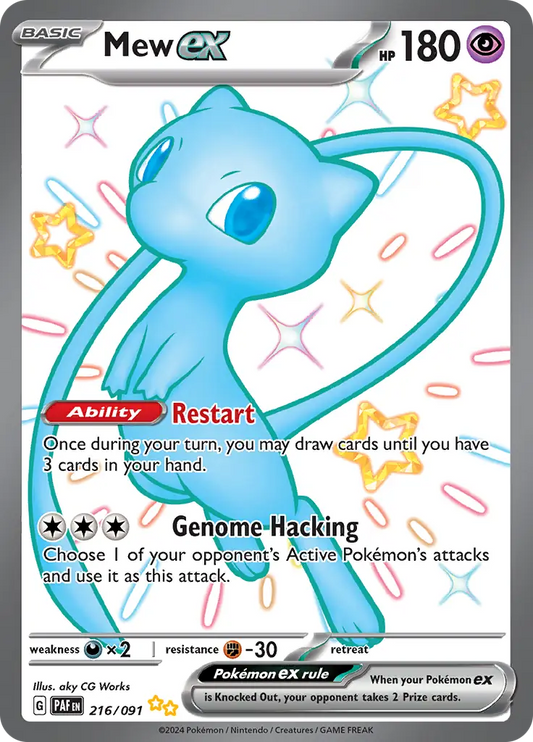 216/091 Mew ex Paldean Fates Pokémon Card