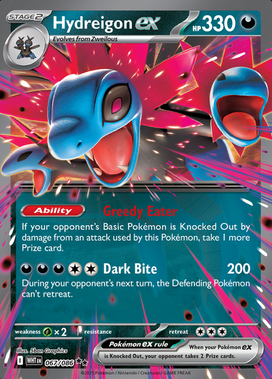 067/086 Hydreigon ex S&V White Flare Double Rare Holo Pokémon Card