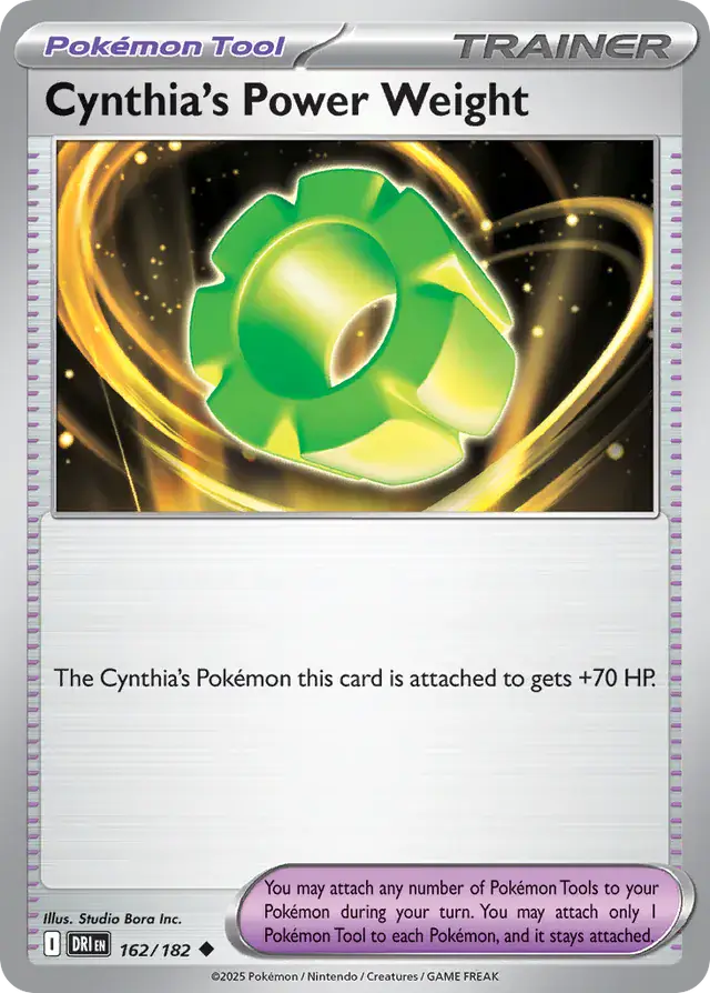 162/182 Cynthia's Power Weight Destined Rivals Pokémon Card