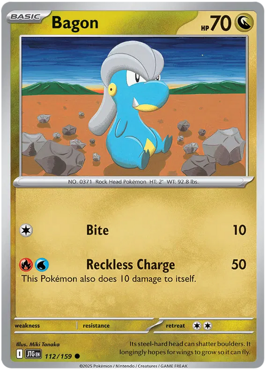 112/159 Bagon Journey Together Pokémon Card