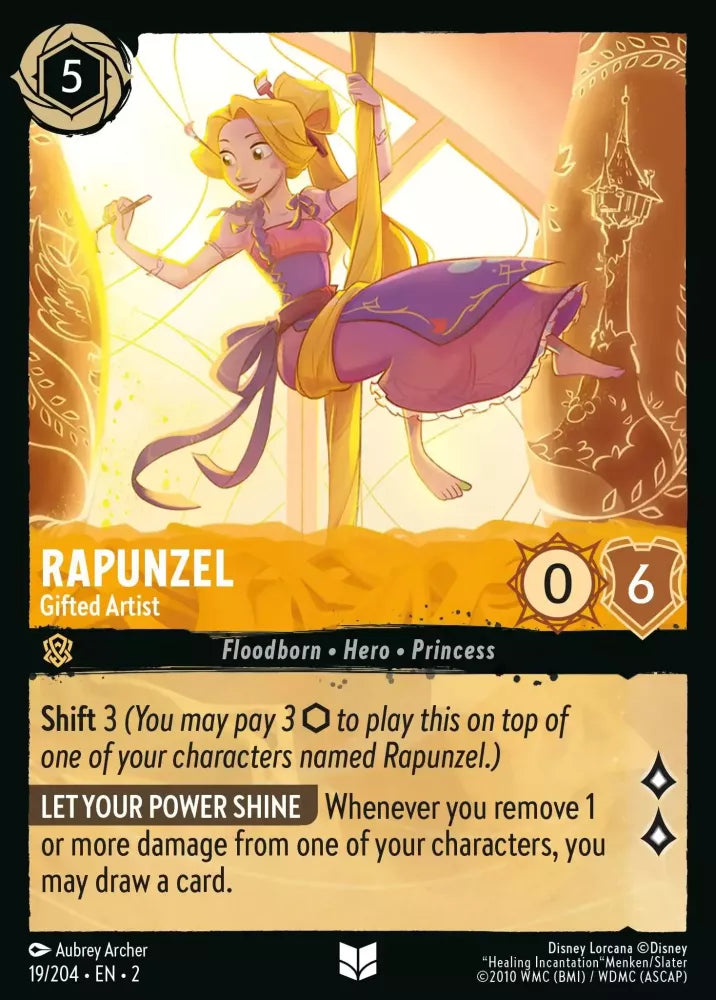 019/204 Rapunzel - Gifted Artist Disney Lorcana Rise Of The Floodborn Card