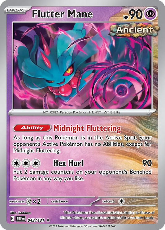043/131 Flutter Mane Prismatic Evolutions Pokémon Card