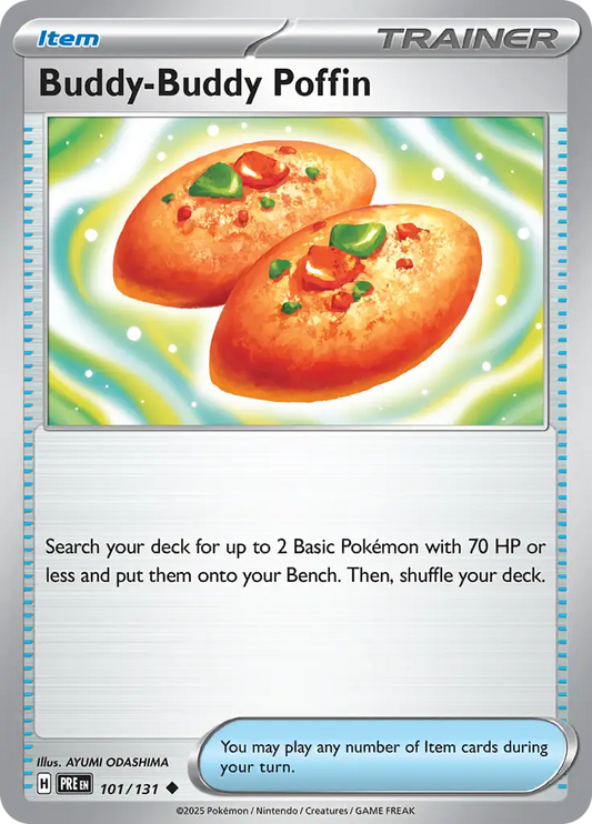 101/131 Buddy-Buddy Poffin Prismatic Evolutions Pokémon Card