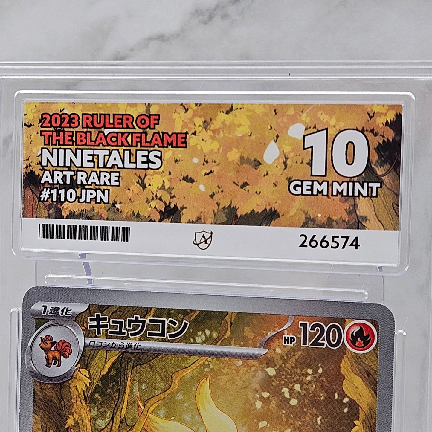 Ninetales 110/108 Japanese Ruler Of The Blackflame Pokemon Card ACE Graded 10