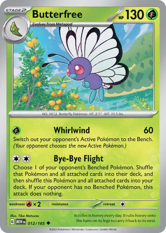 012/165 Butterfree 151 Pokémon Card