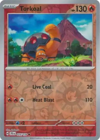 025/159 Torkoal Reverse Holo Journey Together Pokémon Card