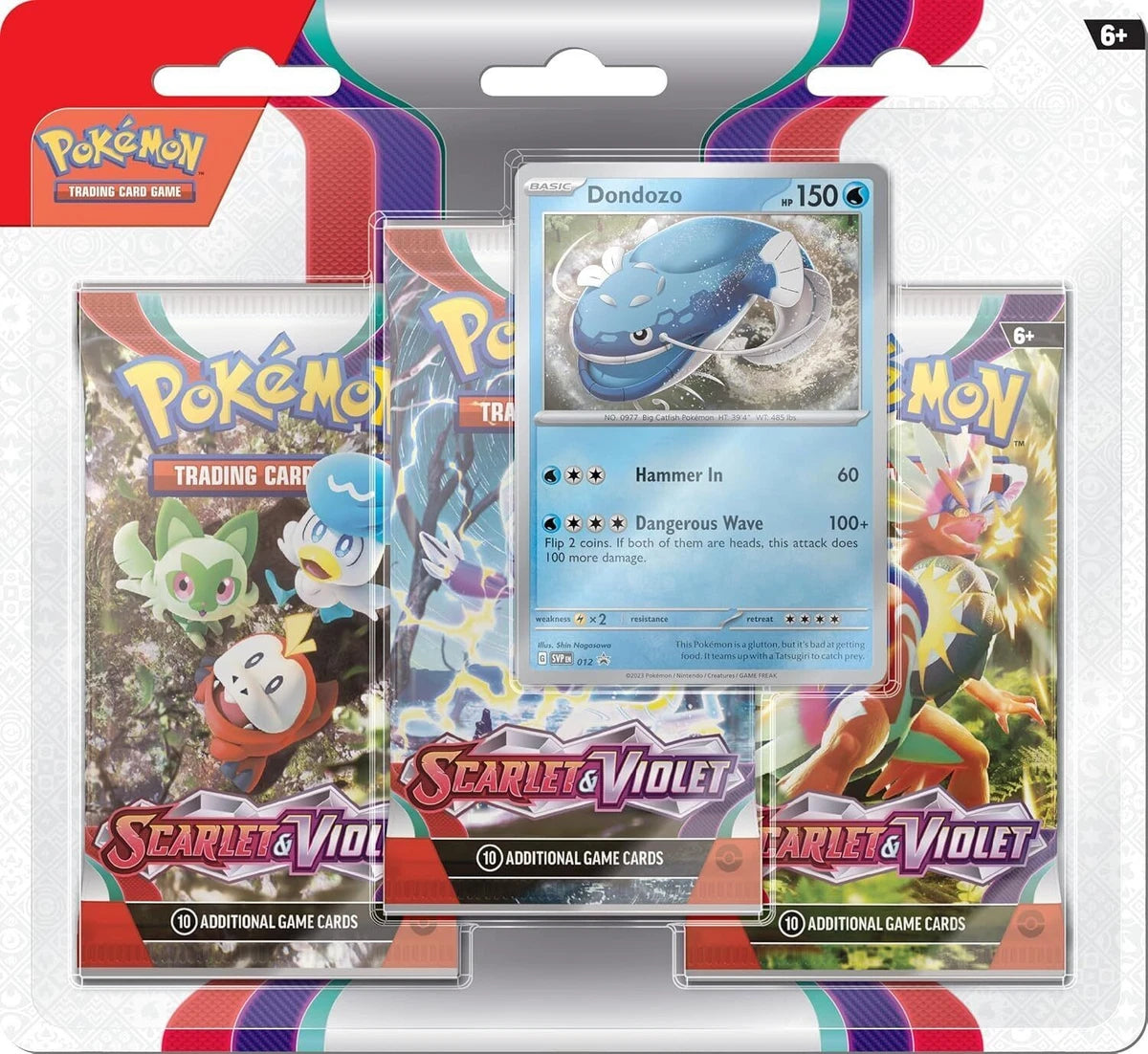 S&V Base Set 3 Booster Packs & Dondozo Promo Card