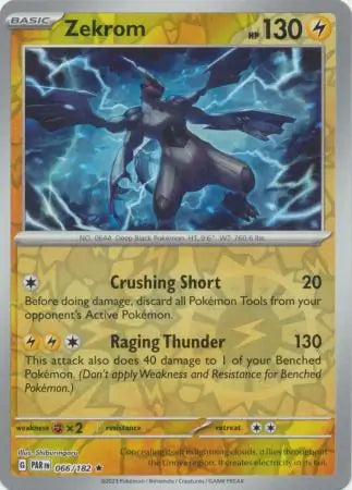 066/182 Zekrom Reverse Holo Paradox Rift Pokémon Card