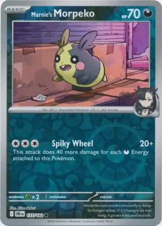 137/182 Marnie's Morpeko Reverse Holo Destined Rivals Pokémon Card
