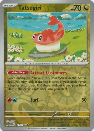 131/167 Tatsugiri Reverse Holo Twilight Masquerade Pokémon Card