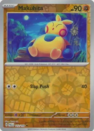 112/193 Makuhita Reverse Holo Paldea Evolved Pokémon Card