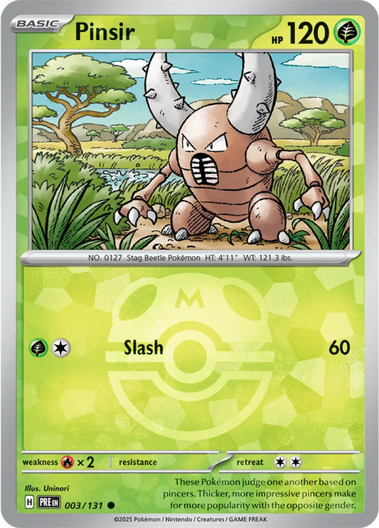 003/131 Pinsir Master Ball Holo Prismatic Evolutions Pokémon Card