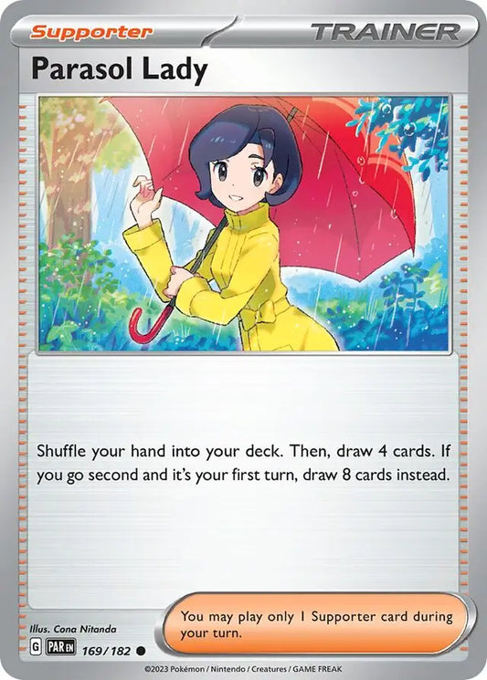 169/182 Parasol Lady Paradox Rift Pokémon Card