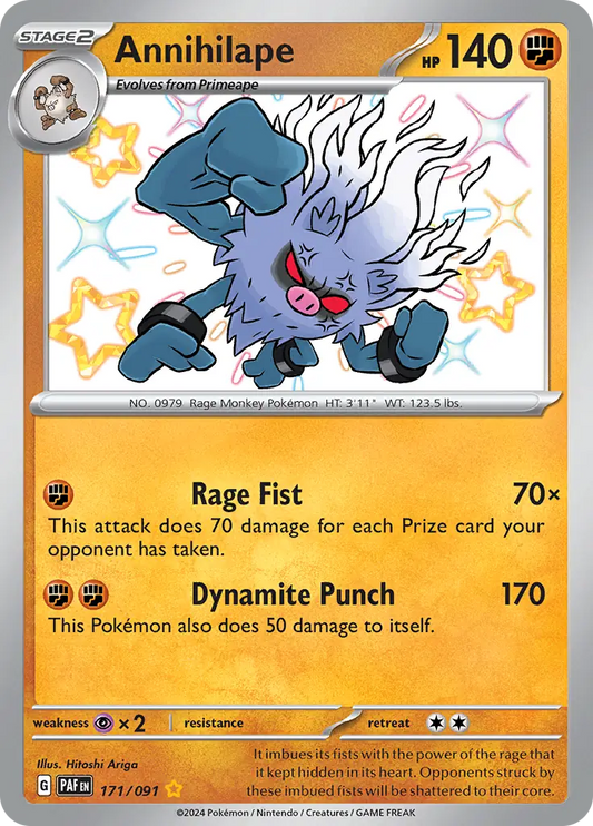 171/091 Annihilape Paldean Fates Pokémon Card