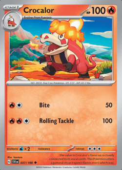 037/198 Crocalor Scarlet & Violet Base Set Pokémon Card