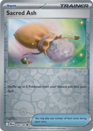 168/182 Sacred Ash Reverse Holo Destined Rivals Pokémon Card