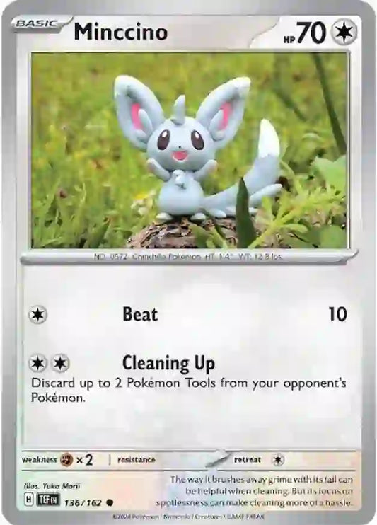 136/162 Minccino Scarlet & Violet Temporal Forces Pokémon Card