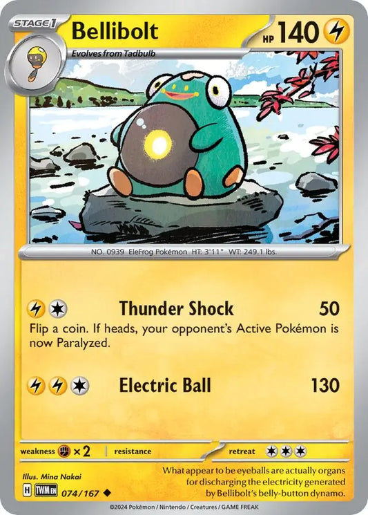 074/167 Bellibolt Twilight Masquerade Pokémon Card
