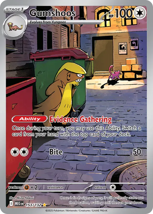 153/132 Gumshoos Mega Evolution Pokémon Card