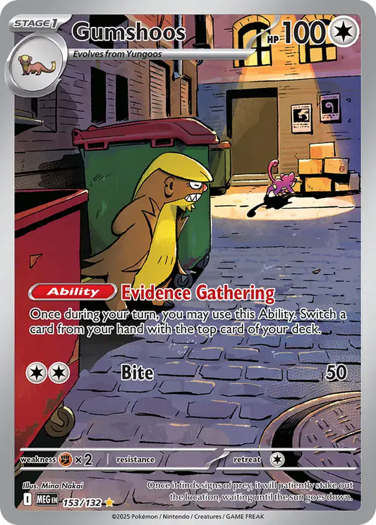153/132 Gumshoos Mega Evolution Pokémon Card